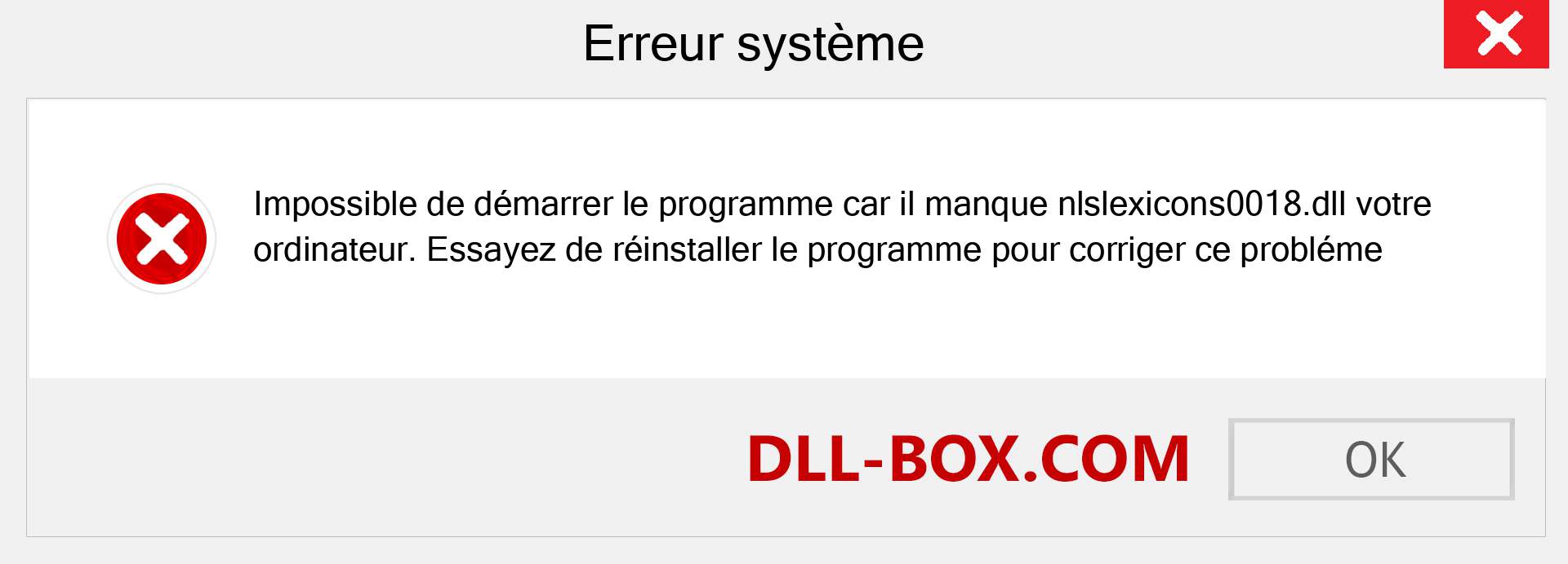 Le fichier nlslexicons0018.dll est manquant ?. Télécharger pour Windows 7, 8, 10 - Correction de l'erreur manquante nlslexicons0018 dll sur Windows, photos, images