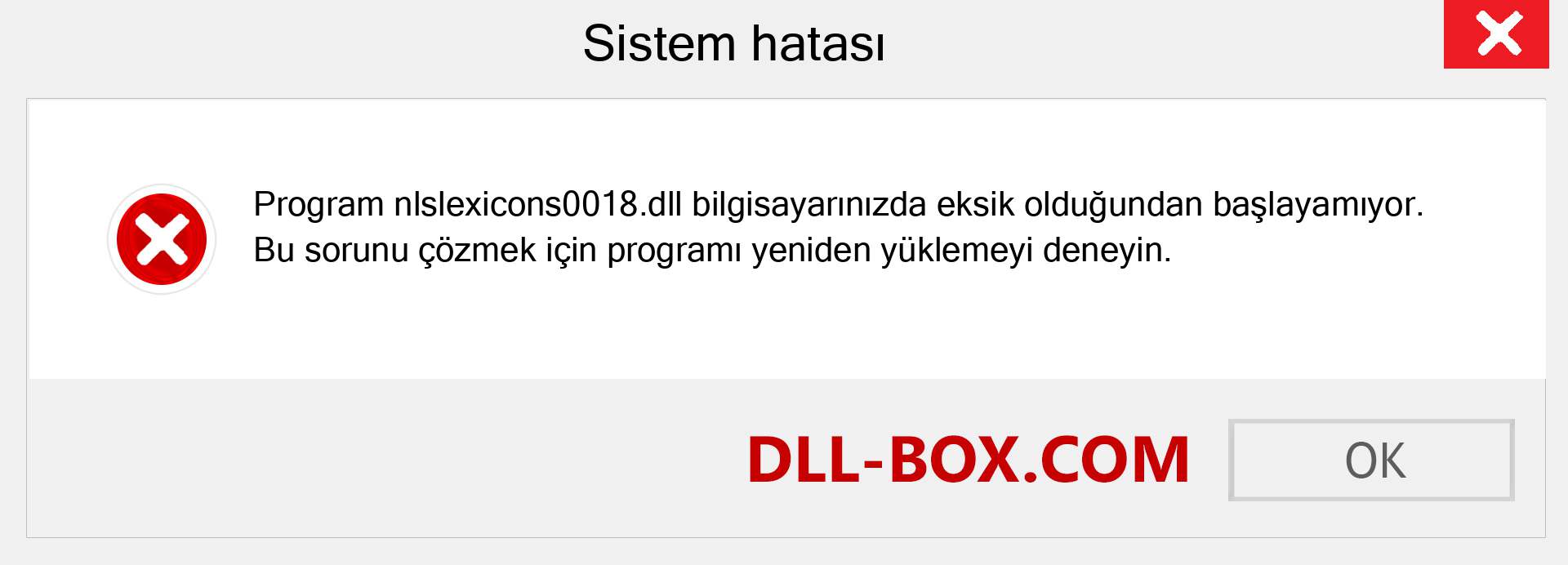 nlslexicons0018.dll dosyası eksik mi? Windows 7, 8, 10 için İndirin - Windows'ta nlslexicons0018 dll Eksik Hatasını Düzeltin, fotoğraflar, resimler